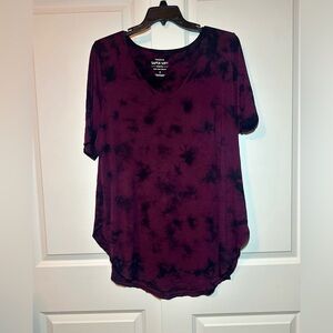 Torrid Super Soft Tie-Dye Tunic Tee | Burgundy